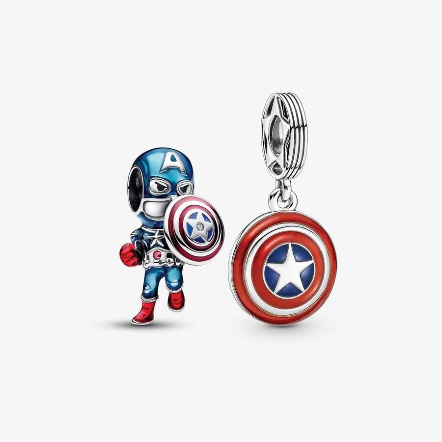 【Pandora】Disney MARVEL アベンジャーズ ビーズチャーム Disney x Pandora Marvel Captain America Collection — EXTRA